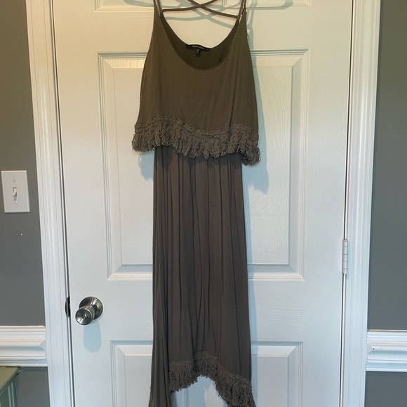 Dark Green Boho Dress - Picture 4 of 5